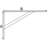 DX - Plankdrager BEAM / met schoor / 205x295 mm / staal zwart