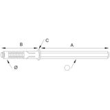 DX Blinde plankdrager Strongfix Ø9x135 mm verzinkt