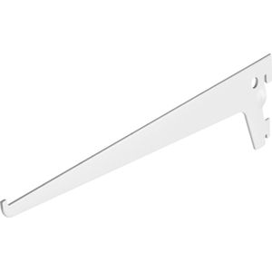 Wandsteun Verborgen Drijvende Planken - Retro Metalen Console Houder Wit/Zwart 40cm - Set Van 2