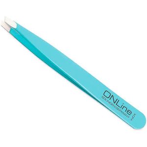 ONLine Pincet schuin INOX Turquoise