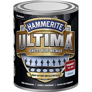 Hammerite Metaalbeschermingslak ULTIMA glanzend robijnrood RAL 3003 750 ml Ultima Hammerite robijnrood metaalbeschermlak