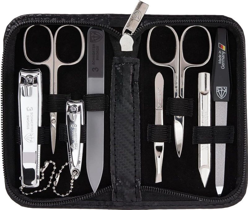 Drei Schwerter - Roma - Manicureset - Koolstofzwart - 8 Stuks