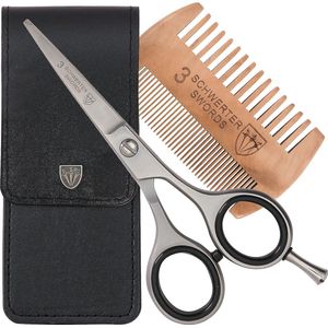 DREI SCHWERTER - Roestvrije professionele baardschaar haarschaar met baardkam in etui