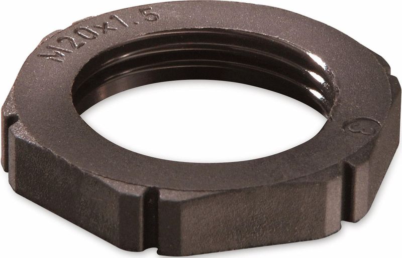 WISKA Gegenmutter, 10061784, M 32x1,5, metrisch, Schwarz