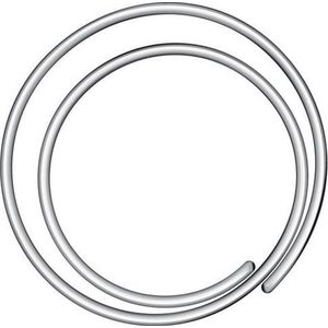 ALCO-Albert 50 stuks CIRCULAR paperclips Ø 20 mm rond vernikkeld glanzend