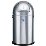 Alco Abfallsammler mit Push-Klappe 20 Liter silber