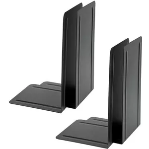 Hangzhou Topline Metalen Boekensteunen – 140 Mm, Zwart, Set Van 2, Ideaal Voor Zware Boeken En Tijdschriften