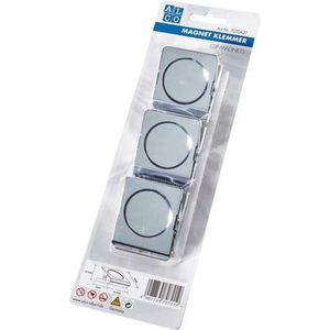 Alco Magnetklemmer Metall 38x45mm TG ca. 15 Blatt DIN A4 silber VE=3 S