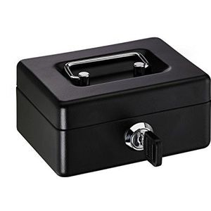 Geldkassette Mini-Box Stahlblech mit Schloss 125x95x60mm schwarz