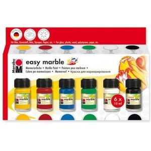 Marabu Easy Marble Starterset - 6 Kleuren X 15 ml