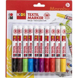 Marabu KiDS Textilmarker farbsortiert 3,0 mm, 10 St.