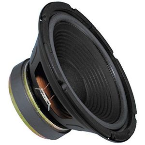 MONACOR SP-250P Tieftöner mit Polkernbohrung, 100 Watt Nennbelastbarkeit und einer Impedanz von 8 Ohm, Bass-Lautsprecher mit einer großen linearen Auslenkungsfähigkeit, 10 Zoll, in Schwarz
