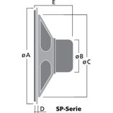 Monacor SP-3RDP 3 inch 7.7 cm Mini-luidspreker 0.5 W 8 Ω