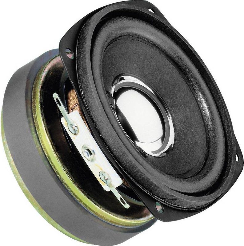 Monacor - Miniatuur Bass-Midrange Luidspreker - Zwart - Aluminium