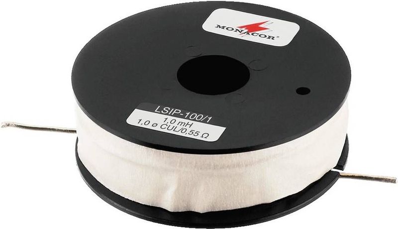 Monacor - Luchtkernspoel - Luidsprekeronderdelen - 1,0 mH - Gemiddelde Draaddikte 1 mm