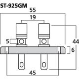 Monacor Luidspreker-schroefaansluiting ST-925GM 1 stuk(s)