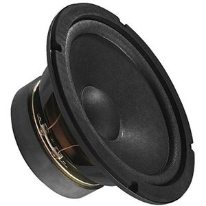 Monacor SP-17/4 Universele luidspreker, luidspreker ideaal voor het afspelen van het low-midrange bereik, mid-range luidspreker voor zelfinstallatie, in zwart,Zwart