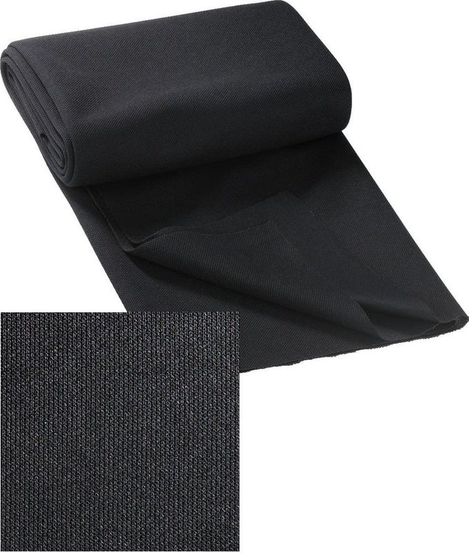 Monacor CC-10/SW Akoestisch luidsprekerdoek - zwart - stretch - 140x75 cm.