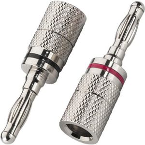 Monacor - BP-104 - Banaanstekkerset - Vernikkeld - 4 mm