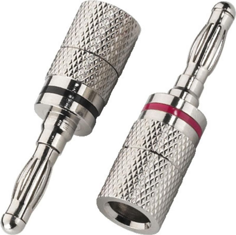 Monacor - BP-104 - Banaanstekkerset - Vernikkeld - 4 mm