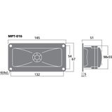 IMG Stageline - 11.0490 - Piëzo-Tweeter - Rechthoekig - Compact Design