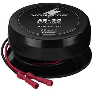 Monacor AR-30 weerbestendige audio exciter/resonator, zwart, 16.2790,Zwart