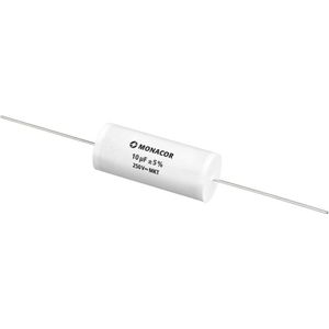 Monacor - Luidsprekerfoliecondensator - 10uF - 250V - Wit