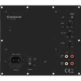 MONACOR SAM-200D Subwoofer Actieve Module 200W, Variabele Low Pass, Traploos Variabele Faseshifter, Geïntegreerde Basverhoging, Hoge Vermogensreserves, Zwart