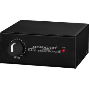 MONACOR SLA-35 Stereo-Pegel- en Impedanzwandler - Zwart - Metaal