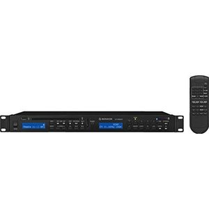 Monacor CD-112RDS/BT CD en MP3-speler met FM RDS Tuner en Bluetooth Ontvanger Zwart