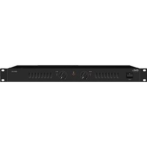 IMG STAGELINE STA-400D Digitale stereo PA versterker klasse D met kortsluitings- en oververhittingsbeveiligingscircuits in bijzonder platte vorm, zwart