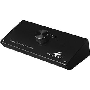 Monacor SPS-41A Line Stereo Schakelbox zwart