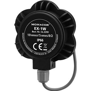 Monacor EX-1W - Exciter-luidspreker - Zwart - 10 W - 8 Ω - 1 stuk