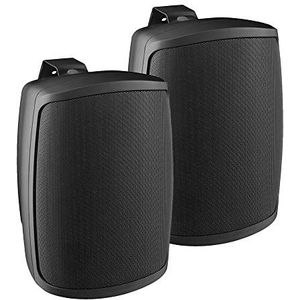 Monacor WALL-04T/SW PA-wandluidspreker 2 W Zwart 1 paar