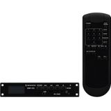 MONACOR DMP-102 Kleine MP3-speler met geïntegreerde module, USB-audiospeler en SD/MMC-kaartlezer met infrarood afstandsbediening, zwart