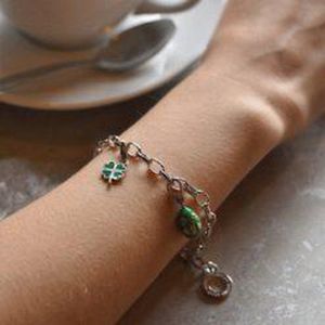 Armband | charm | 925/000 sterling zilver | bedelarmband | jasseron | karabijn slot