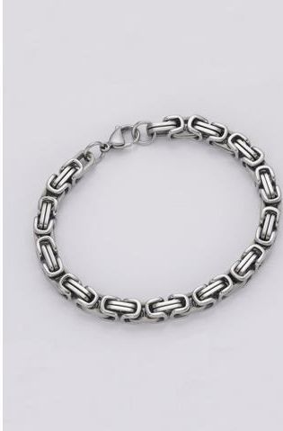 Firetti Edelstahlarmband Schmuck Geschenk Königskettengliederung, 6,7 mm