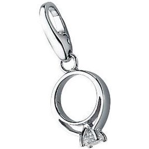 Giorgio Martello Milano - Charm Ring mit einem Zirkonia, Silber 925 Charms & Kettenanhänger 1 ct Silber Damen (24.64 € / 1 ct)