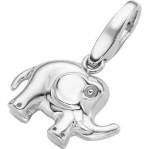 Giorgio Martello Milano - Charm Elefant mit Clipöse, Silber 925 Charms & Kettenanhänger 1 ct Silber Damen (48.99 € / 1 ct)