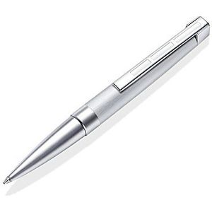 Staedtler Initium Metallum 9PMM340B-9 Balpen, aluminium, B, zwart, met luxe geschenkverpakking, zwart