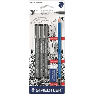 Staedtler pigment liner 3pcs on BC 100% PEFC