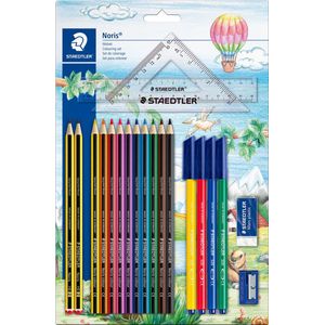 STAEDTLER kleurset met tekendriehoek en meetlat
