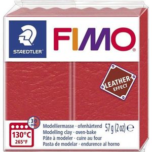 FIMO Leather-effect Ovenhardende Boetseerklei Standaard Blokje 57 G - Watermeloen