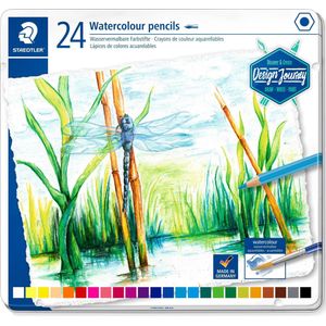 STAEDTLER Design Journey - aquarel kleurpotloden - metalen etui 24 st