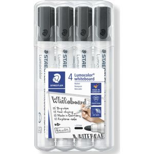 STAEDTLER 351WP4-9X Whiteboard-Marker schwarz 2,0 mm, 4 St.