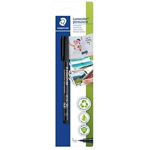 10 x Staedtler Folienschreiber Lumocolor S perrmanent schwarz Blister