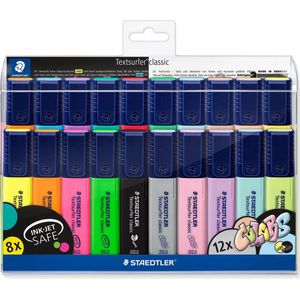 STAEDTLER 364 WP20 ST fluorescerende markers, verschillende kleuren, 20 stuks