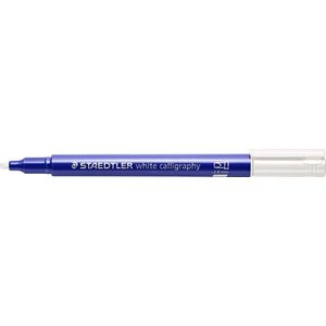 Staedtler, Marker, 8325 Metallic kalligrafie, afzonderlijk product, wit (Blauw, wit, 2.80 mm, 1 x)