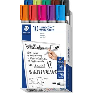 STAEDTLER Whiteboard-Marker farbsortiert 2,0 mm, 10 St.