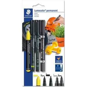 10 x Staedtler Schreibgeräteset Lumocolor permanent VE= 4 Stifte sorti